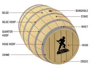 Graphic illustrating the anatomy of a barrel