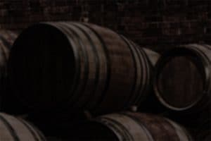 Stacked barrels in a cellar
