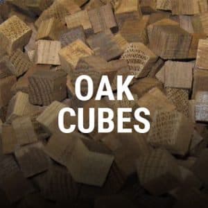 Oak cubes for barrel aging homebrew